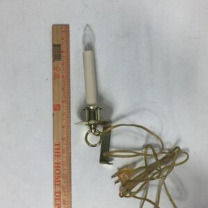 VINTAGE Electric Christmas Candle Solid Candelabra Lamp 8"